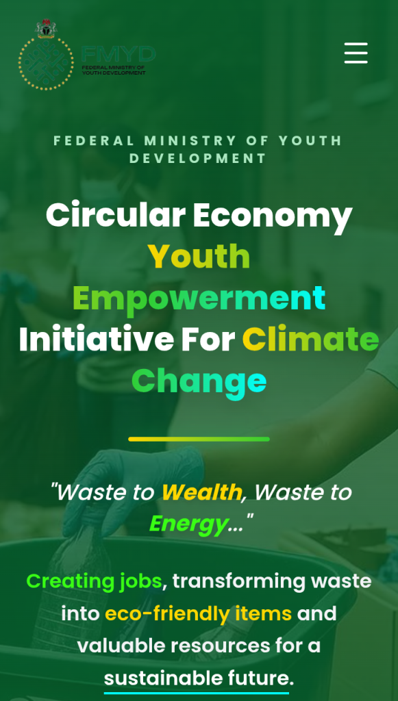 FMYD Waste to Wealth Initiative Portal: Link to Apply